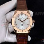 Perfect Replica Hublot Classic Fusion Rose Gold Case White Face 43mm Watch